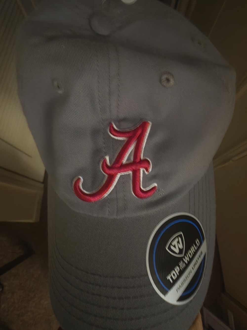 Alabama Gray Classic Cotton Baseball Cap